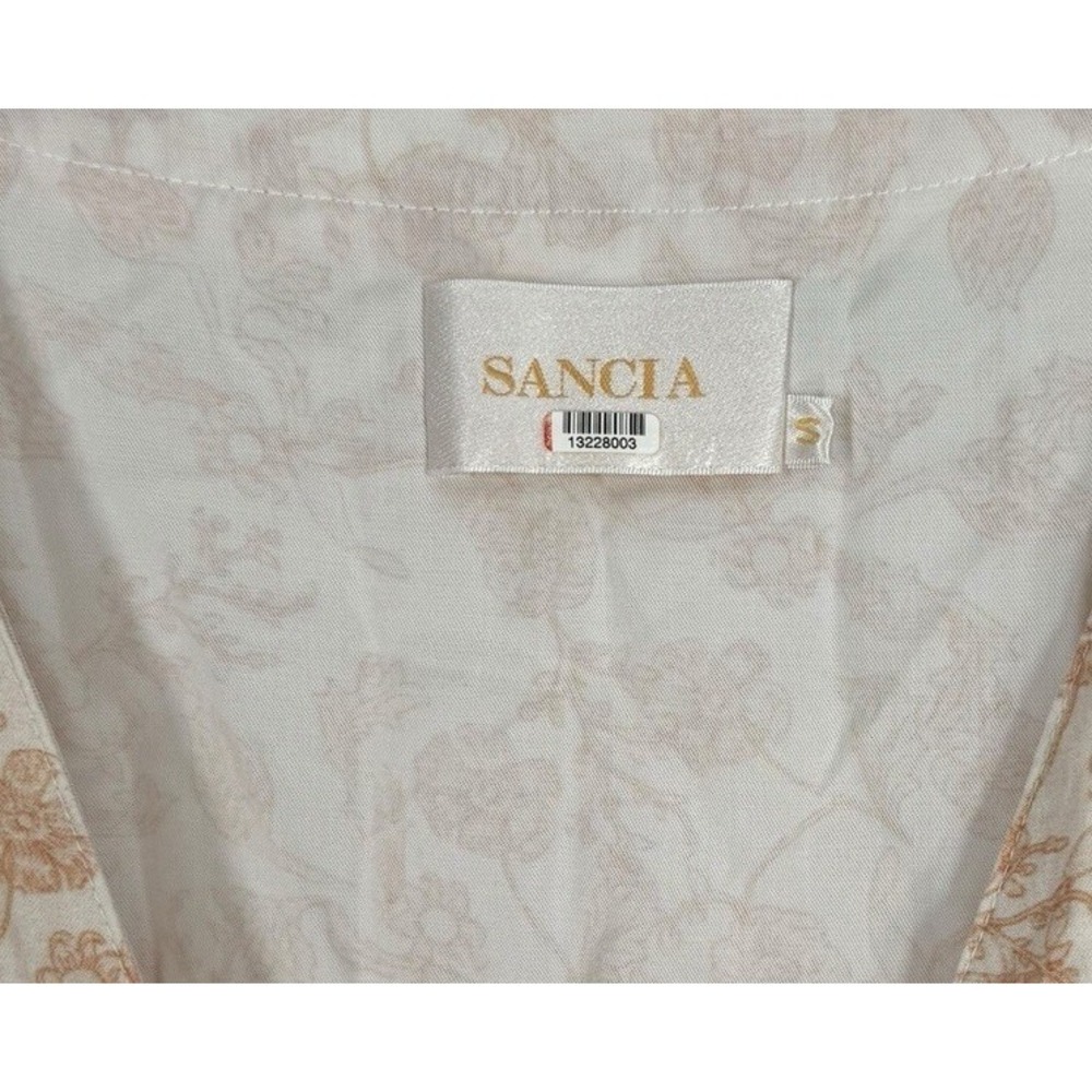 SANCIA The Maryse Beige Floral Midi Dress Size Small - Picture 4 of 8